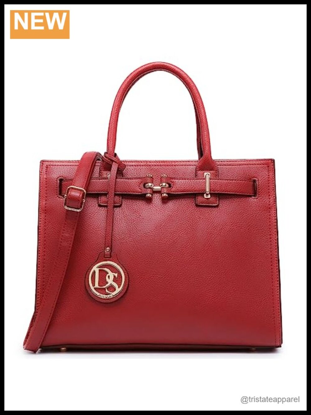 Pebbled Vegan Leather Satchel Work Handbag Tote Shoulder Bag